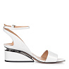 Белые кожаные босоножки CorsoComo