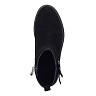 Черные ботинки из велюра на каблуке