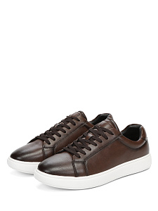 Коричневые кеды из композиционной кожи