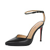 Черные открытые туфли из гладкой кожи CorsoComo