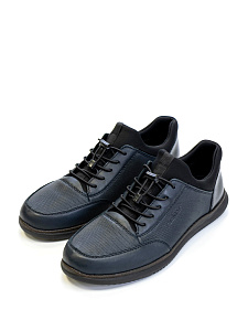 Синие полуботинки из кожи