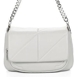 Серая сумка мессенджер из экокожи