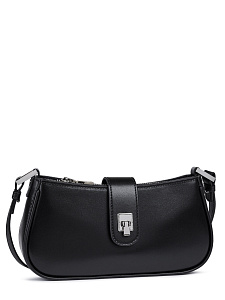 Черная сумка мессенджер из кожи