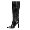Черные сапоги из гладкой кожи CorsoComo
