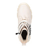 Белые ботинки из кожи на утолщенной подошве