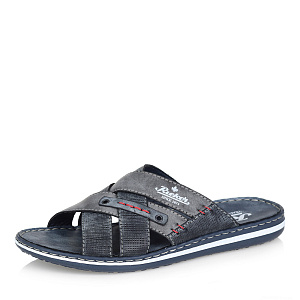 Синие шлепанцы на комбинированной подошве