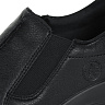 Черные ботинки на резинках из кожи на подкладке из текстиля