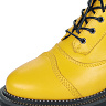 Желтые ботинки из кожи на шнуровке