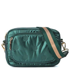 Зеленая сумка мессенджер из текстиля
