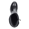 Черные сапоги из кожи на устойчивом каблуке