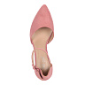 Розовые открытые туфли из велюра