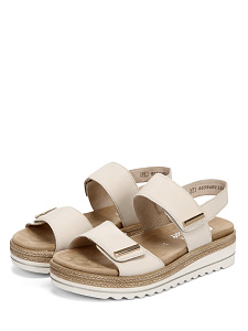 Бежевые босоножки из кожи