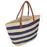 Бежевая пляжная сумка из комбинированных материалов