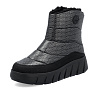 Черные дутики из экокожи Rieker