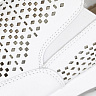 Белые туфли из кожи на подкладке из текстиля