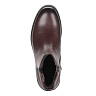 Коричневые ботинки на молнии из кожи на подкладке из натурального меха на утолщенной подошве