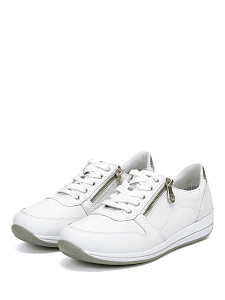 Белые кроссовки из кожи