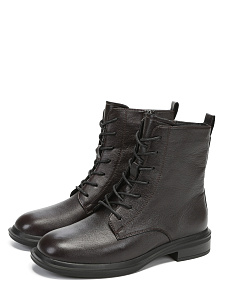 Коричневые ботинки из кожи