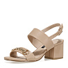 Бежевые босоножки из экокожи на устойчивом каблуке Nine West