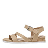 Бежевые сандалии из экокожи на плоской подошве Nine West