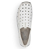 Белые туфли из кожи с перфорацией на подкладке из экокожи