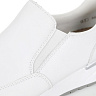 Белые кроссовки из кожи на подкладке из текстиля