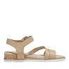 Бежевые сандалии из экокожи на плоской подошве Nine West