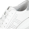 Белые кроссовки из перфорированной кожи без подкладки на танкетке