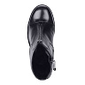 Черные ботинки из кожи на каблуке