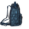 синий рюкзак из стеганой экокожи с карманом на молнии