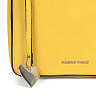 Желтая сумка мессенджер из кожи с дополнительной ручкой