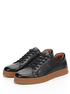 Синие кеды из кожи