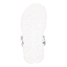 Белые сандалии из комбинированных материалов