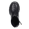 Черные ботинки из кожи с декоративной отстрочкой на подкладке из текстиля на тракторной подошве