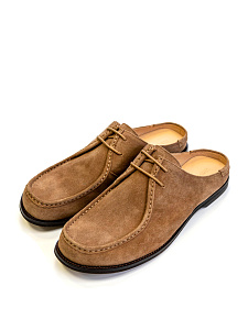 Рыжие полуботинки из велюра