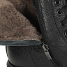 Черные ботинки из кожи на подкладке из натуральной шерсти