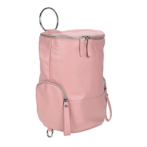 Розовый рюкзак из экокожи с регулируемыми ручками