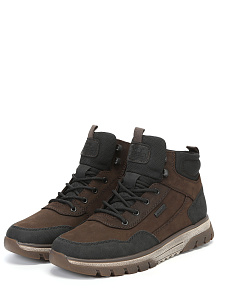 Коричневые зимние кроссовки из кожи