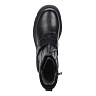 Черные ботинки милитари из кожи на текстильной подкладке