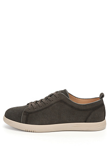 Хаки кеды из велюра