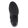 Черные ботинки из экокожи на подкладке из искусственной шерсти на каблуке столбик