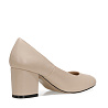 Бежевые туфли лодочки из экокожи на устойчивом каблуке Nine West