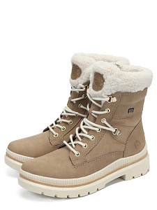 Бежевые зимние ботинки из кожи