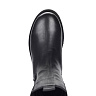 Черные ботинки челси из кожи на подкладке из натуральной шерсти на утолщенной подошве
