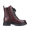 Бордовые зимние ботинки из кожи и экокожи Rieker