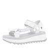 Белые сандалии из кожи и экокожи Rieker Sport