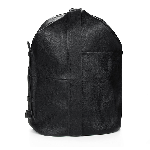 Черный рюкзак из экокожи