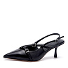 Черные слингбэки из гладкой кожи CorsoComo