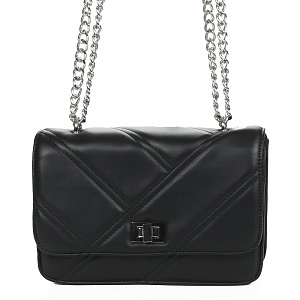 Черная сумка мессенджер из экокожи