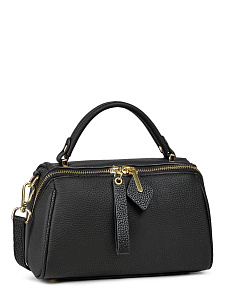 Черная сумка сэтчел из кожи